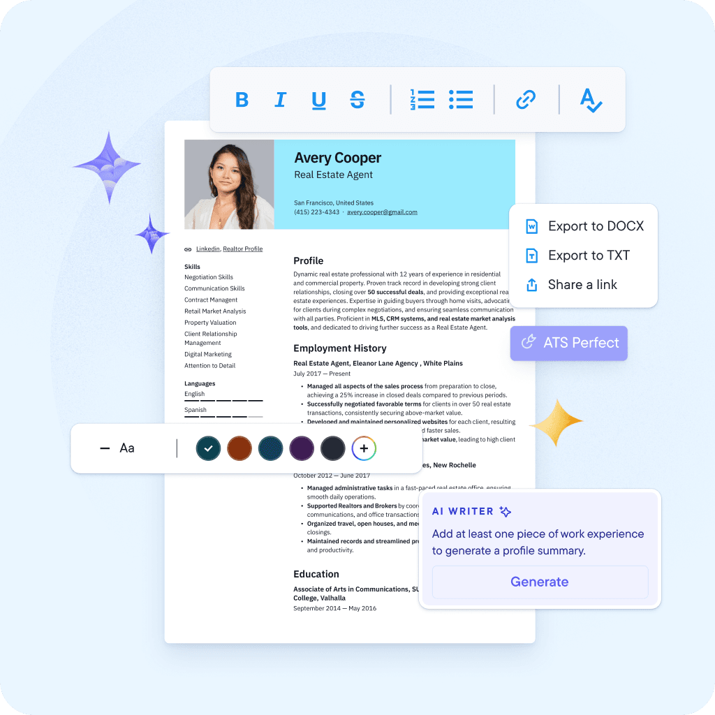 Resume Builder Section