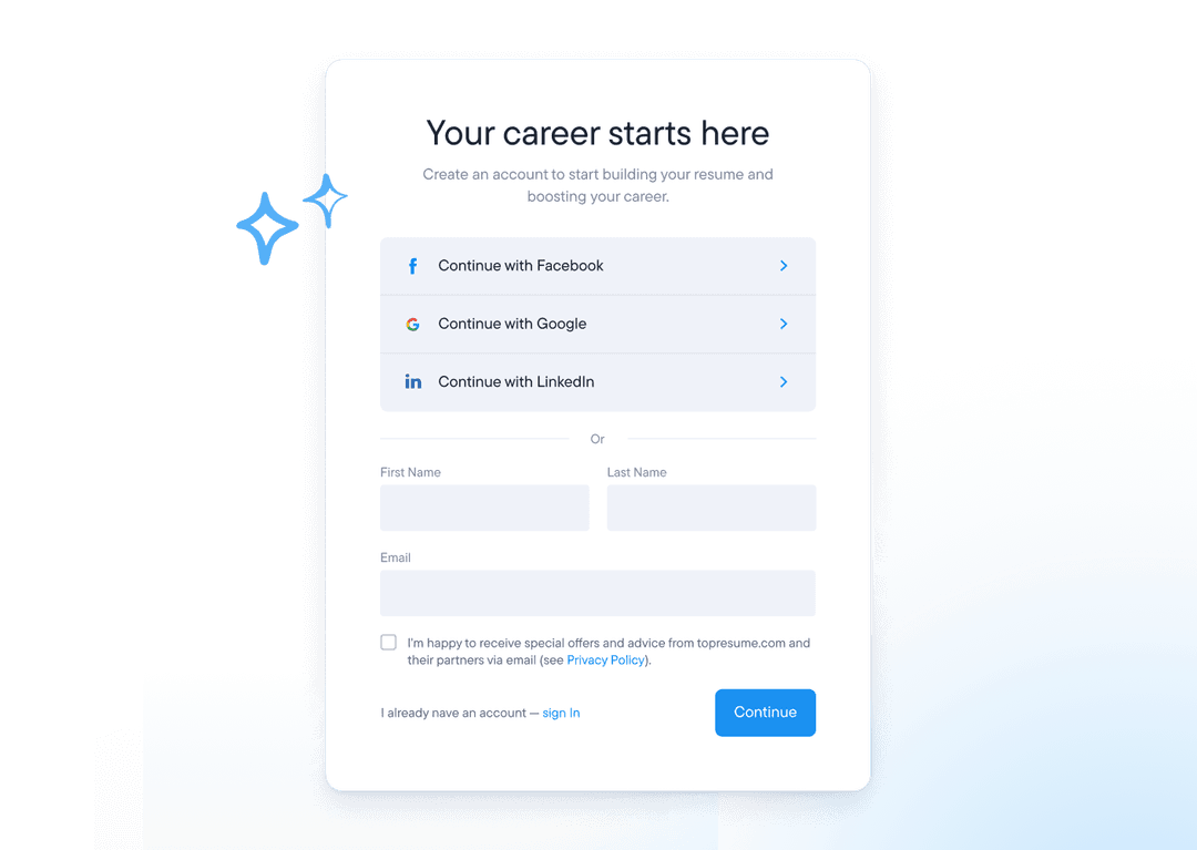 Create an account